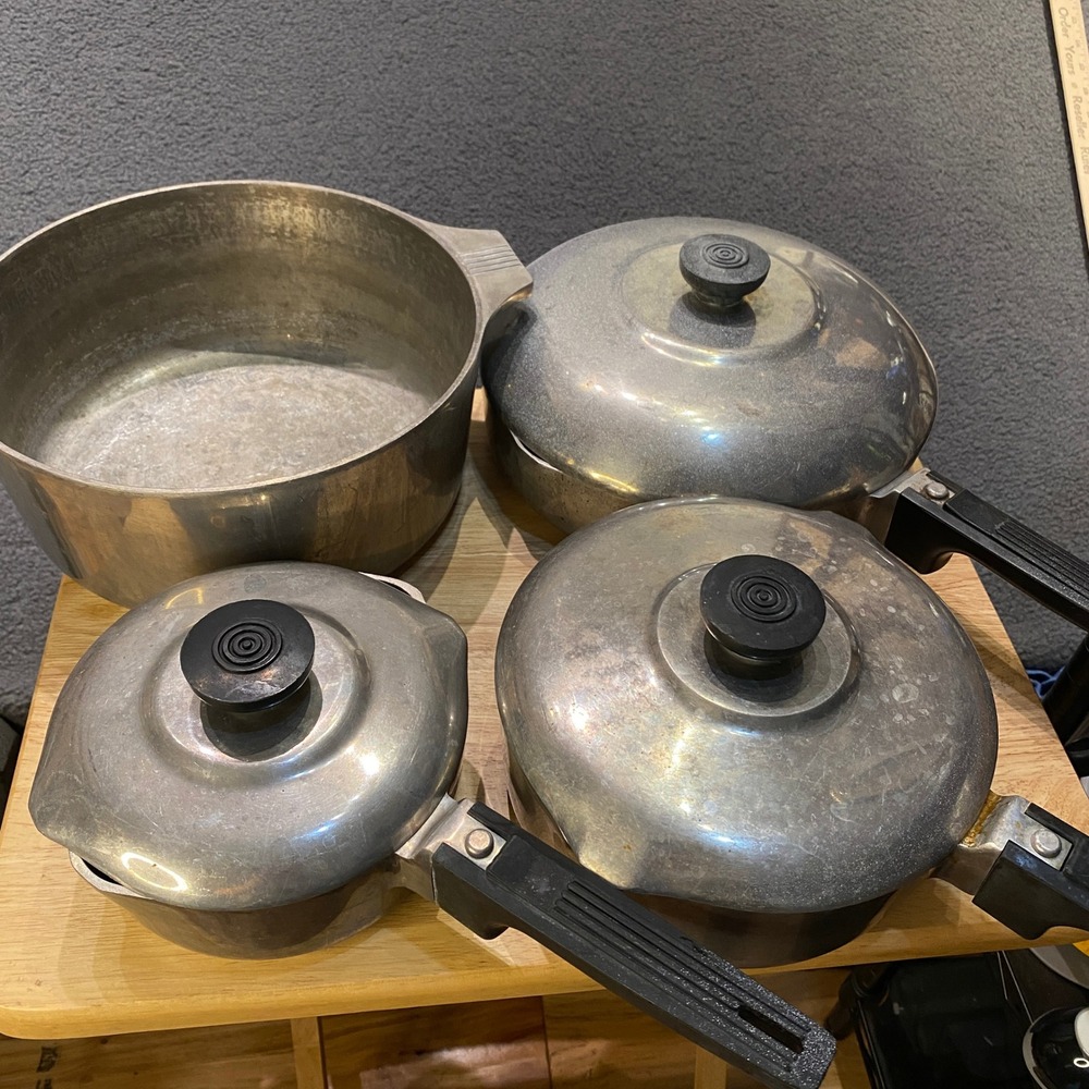 Magnalite GHC 7 Piece Set Aluminum Cookware Pots Pan Made in USA